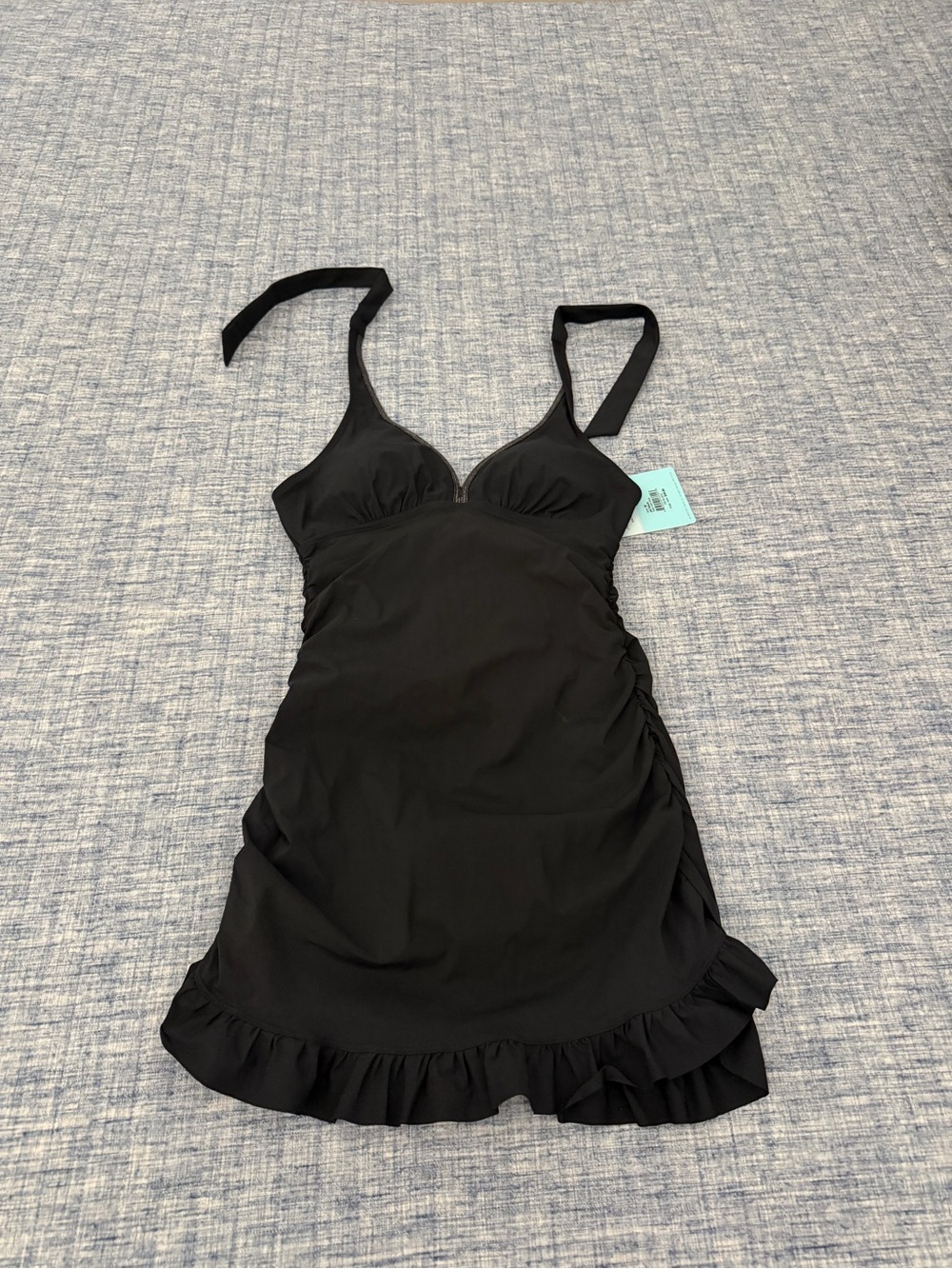 SPANX Black Halter One-Piece Swimdress - Picture 6 of 8